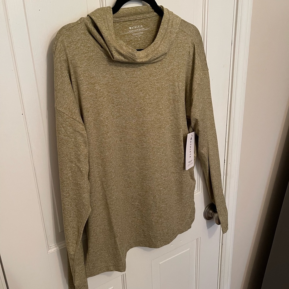 Yellow Green Athleta Uptempo II Hoodie Sweatshirt size L